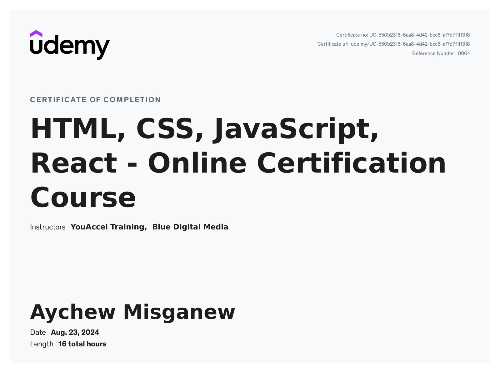 Online Certification Course